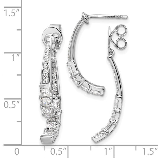 High-Quality 14K White Gold 2.625 Carat Lab-Grown Diamond Dangle Earrings - Stylish Value!