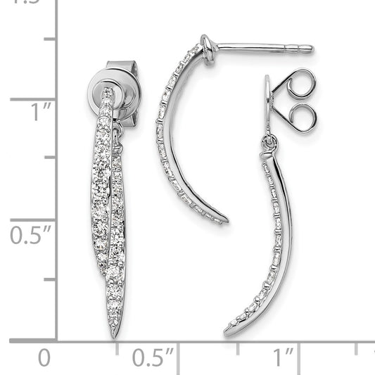 Shop Luxury 14K White Gold Dangle Earrings with 5/8 Carat Lab-Grown Diamonds