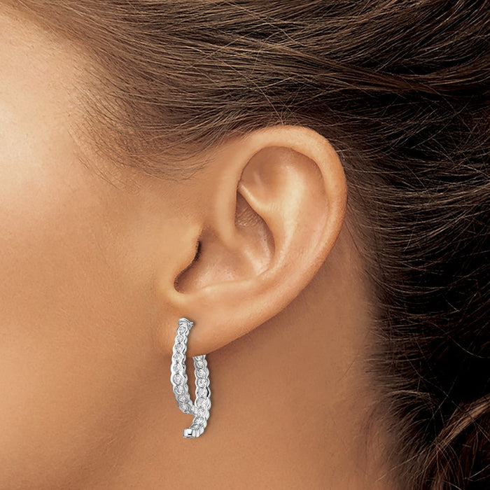 Buy Stylish 14K White Gold Dangle Earrings with 1.5 Carat Lab-Grown Diamonds-2