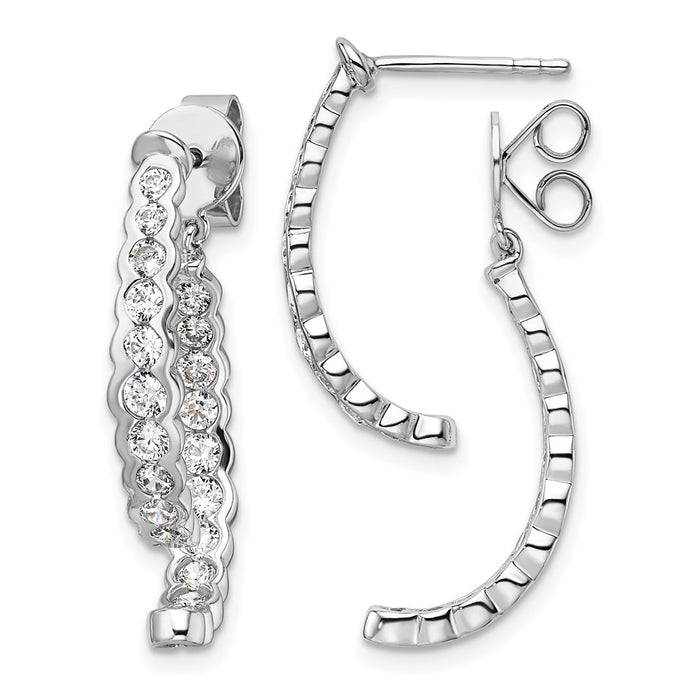 Buy Stylish 14K White Gold Dangle Earrings with 1.5 Carat Lab-Grown Diamonds-1