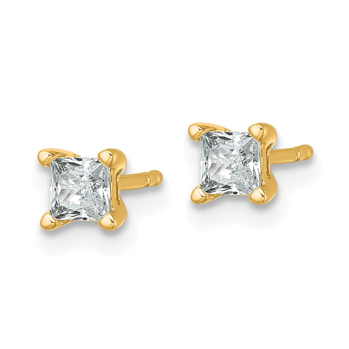 Buy Exclusive 14K Yellow Gold 1/2 ct Lab-Grown Diamond Stud Earrings-2