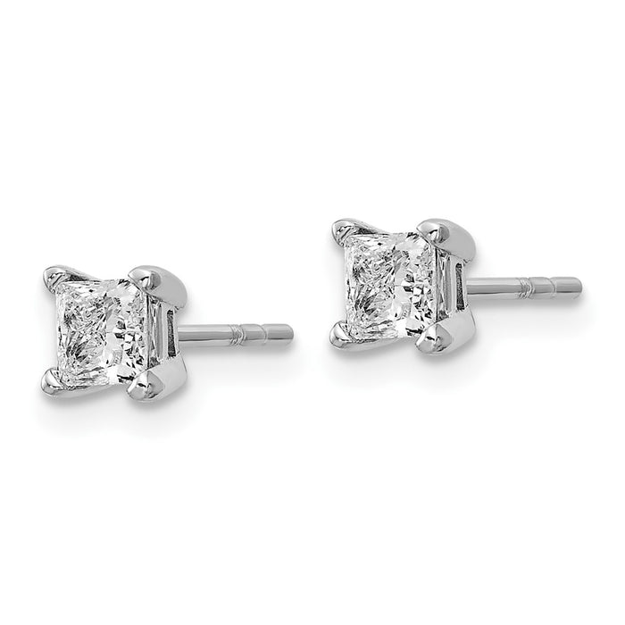 Buy Exclusive 14K White Gold 2/3 ct Lab Grown Diamond Stud Earrings-2
