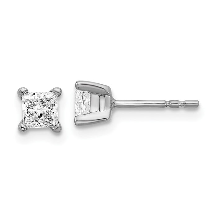 Shop Exclusive 14K White Gold 2/3 ct Lab Grown Diamond Stud Earrings - Luxury Style-1