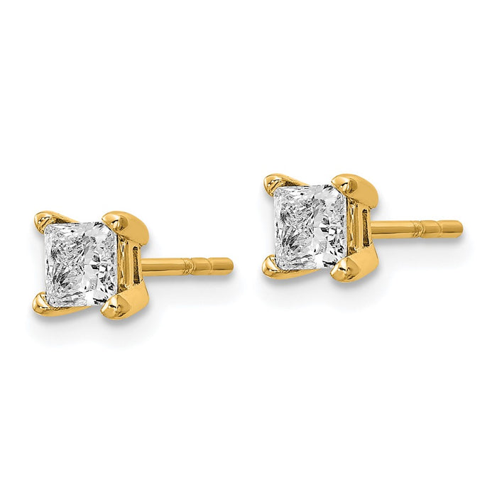 Exclusive 14K Gold 2/3 ct Lab Grown Diamond Stud Earrings - Stylish & Affordable!-2