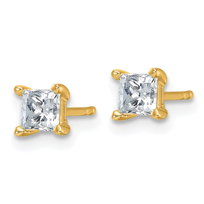 Shop Stylish 14K Yellow Gold 3/4 ct Lab-Grown Diamond Stud Earrings-2