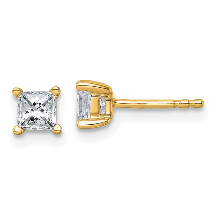 Exclusive 14K Gold 3/4 ct Lab-Grown Diamond Stud Earrings - Stylish & Heavyweight-1