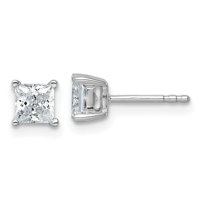 Buy Exclusive 14K White Gold 1 ct Lab-Grown Diamond Stud Earrings | Stylish Value-1