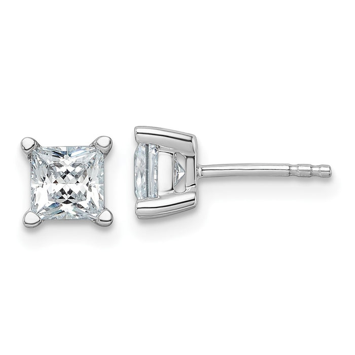 Exclusive 14K White Gold 1.5 ct Lab-Grown Diamond Stud Earrings - Stylish & Affordable-1
