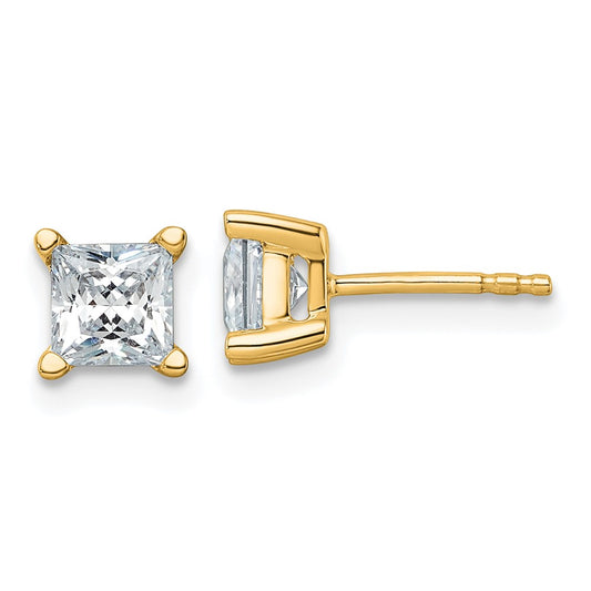 Shop Exclusive 14K Yellow Gold 1.5 ct Lab Grown Diamond Princess Cut Earrings
