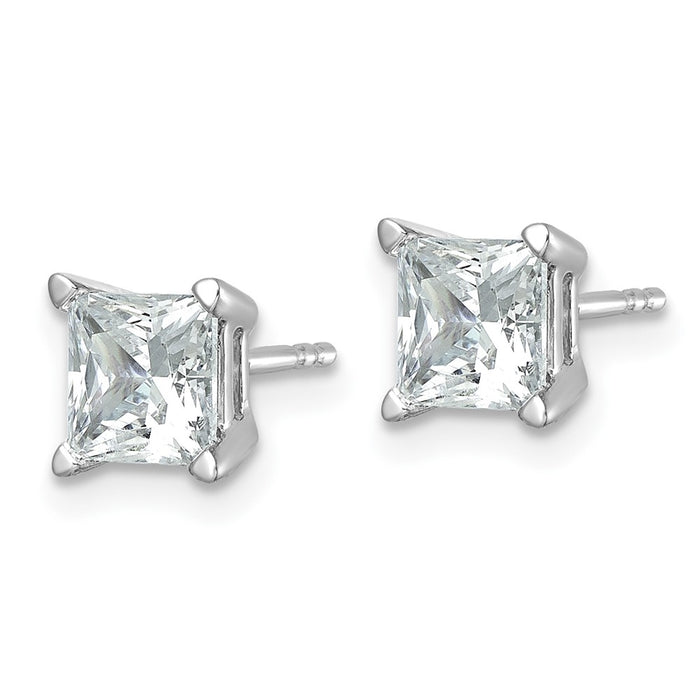 Shop Exclusive 14K White Gold 2 Carat Lab-Grown Diamond Stud Earrings-2