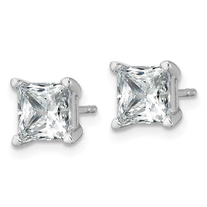 High-Quality 14K White Gold 3 ct Lab-Grown Diamond Stud Earrings - Luxury Style-2