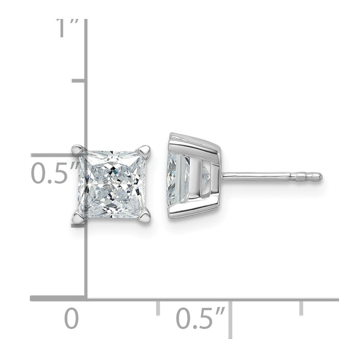 Shop Luxury 14K White Gold Stud Earrings | 3 Carat Lab-Grown Diamonds VS+ F+-4