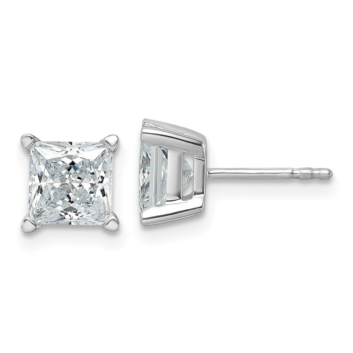 Shop Luxury 14K White Gold Stud Earrings | 3 Carat Lab-Grown Diamonds VS+ F+-1