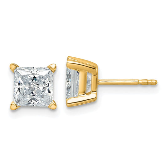 Shop Stylish 14K Yellow Gold 3 Carat Lab-Grown Diamond Stud Earrings