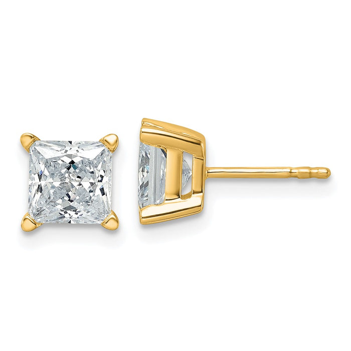 Shop Stylish 14K Yellow Gold 3 Carat Lab-Grown Diamond Stud Earrings-1