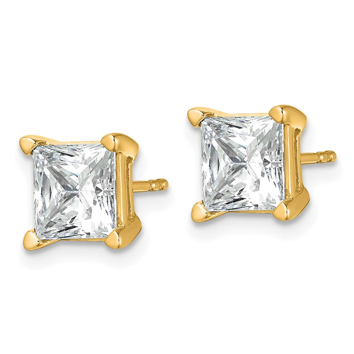 High-Quality 14K Gold 5 Carat Lab Grown Diamond Stud Earrings - Stylish Value!-2
