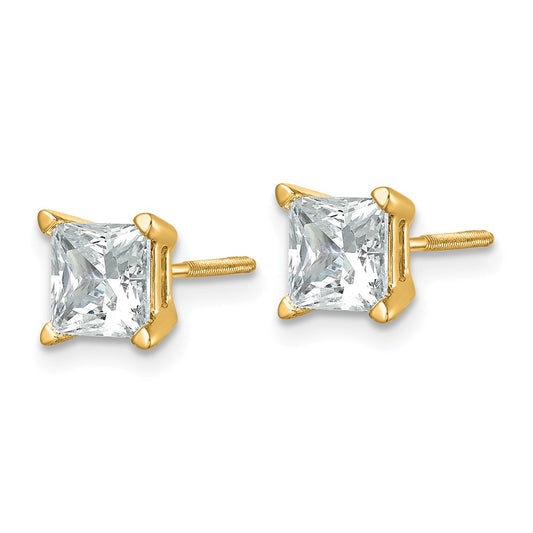 Buy Exclusive 14K Yellow Gold 2 Carat Lab-Grown Diamond Stud Earrings