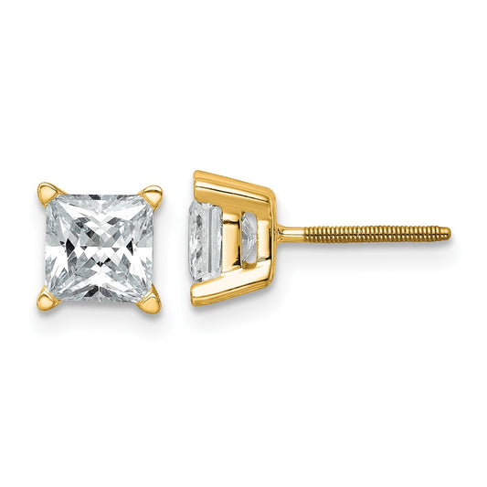 Buy Exclusive 14K Yellow Gold 2 Carat Lab-Grown Diamond Stud Earrings