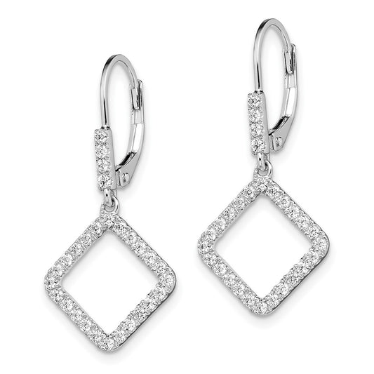 Buy Stylish 14K White Gold 1/2 Carat Lab-Grown Diamond Dangle Earrings