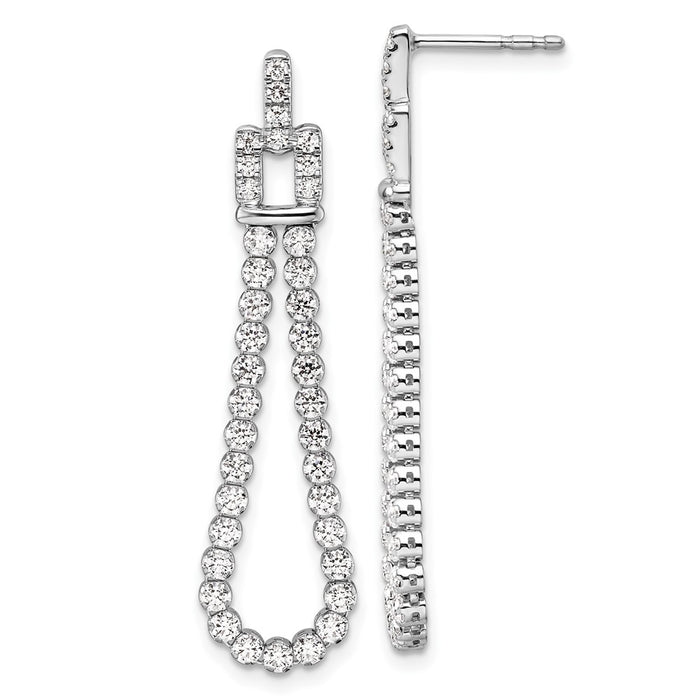 Buy Exclusive 14K White Gold 1.625 Carat Lab-Grown Diamond Earrings - Stylish Value-1