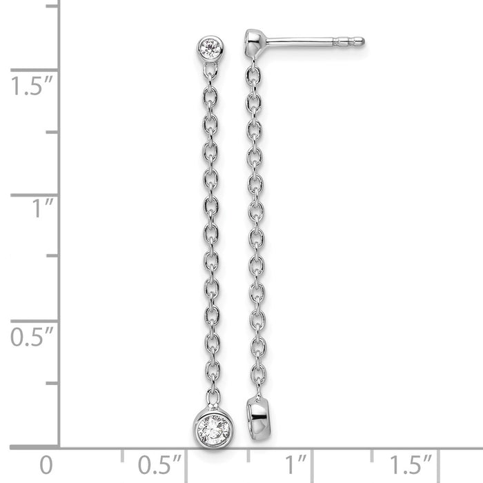 Shop Exclusive 14K White Gold 1/4 Carat Lab-Grown Diamond Dangle Earrings - Stylish & Affordable!-4