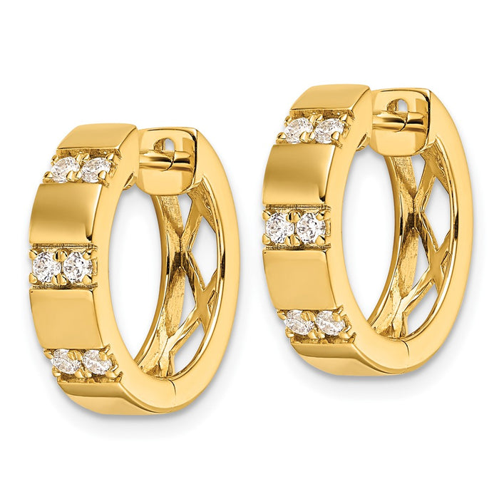 Buy Stylish 14K Gold Hinged Hoop Earrings with 1/3 Carat Lab-Grown Diamond-2