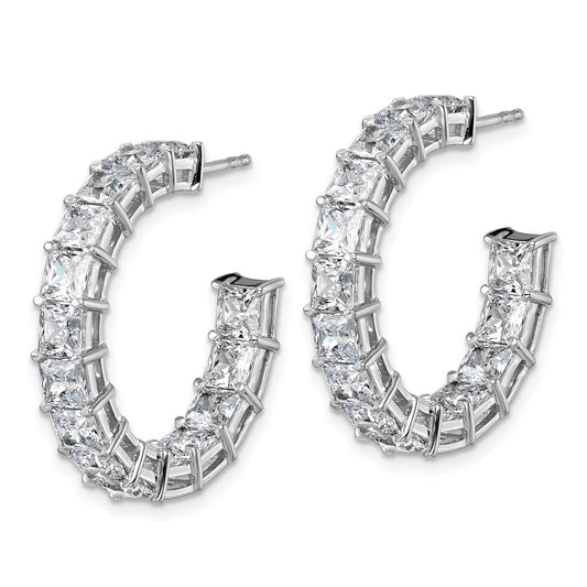 High-Quality 14K White Gold 8.33 Carat Lab-Grown Diamond Hoop Earrings - Luxury!