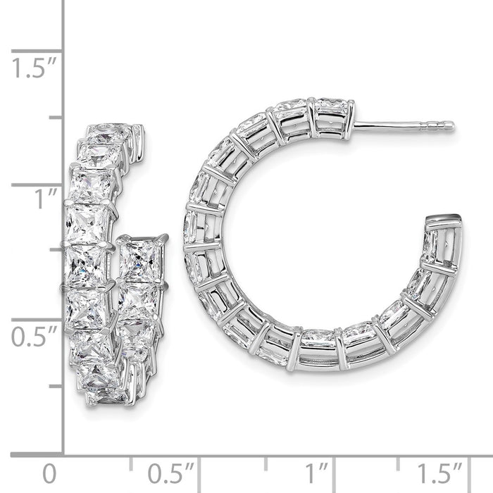 High-Quality 14K White Gold 8.33 Carat Lab-Grown Diamond Hoop Earrings - Luxury!-4