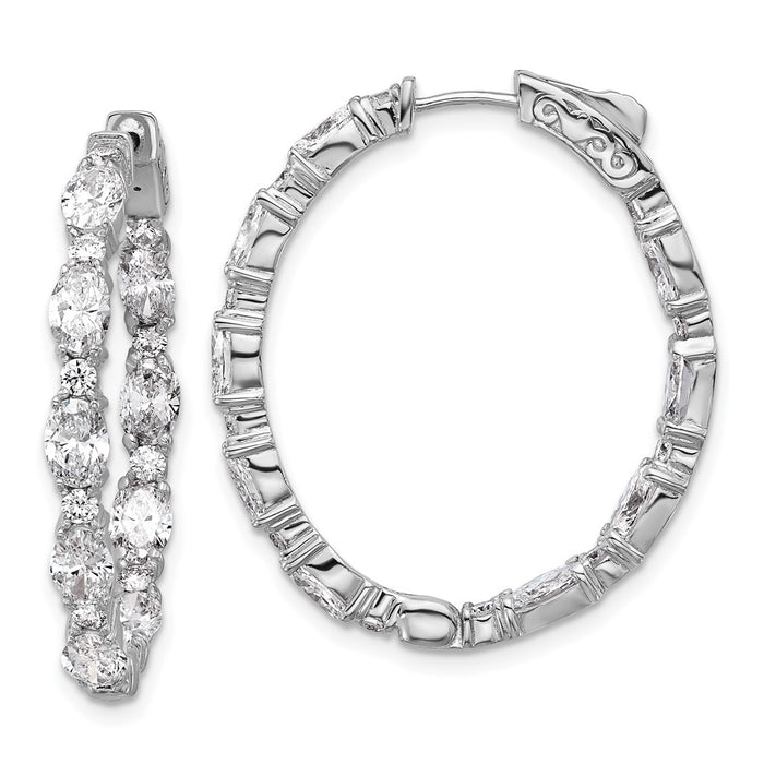 High-Quality 14K Gold Inside-Out Hoop Earrings with VS/SI Diamonds - Stylish Value-1