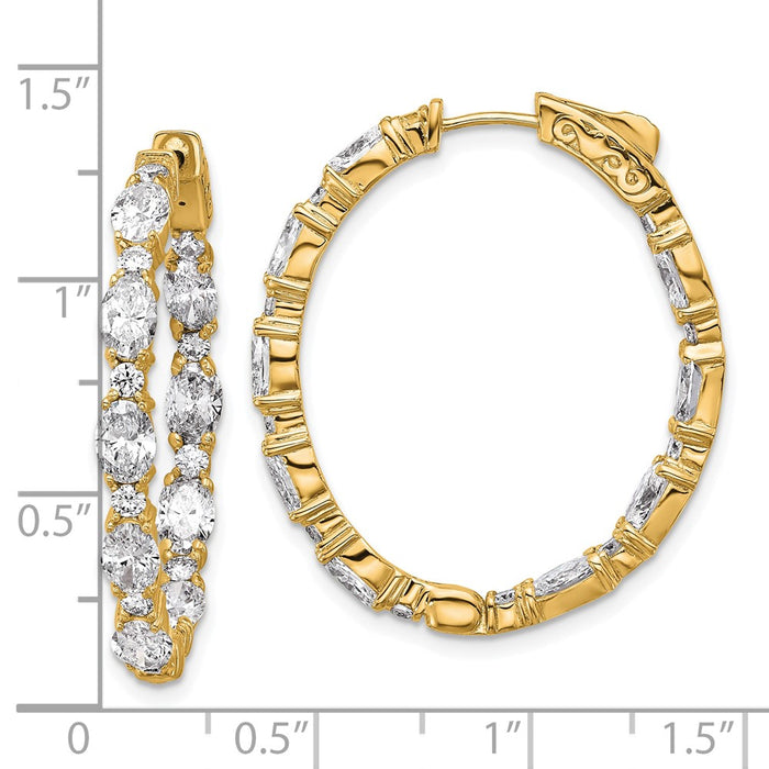 Shop Exclusive 14K Certified Diamond Inside-Out Hoop Earrings - Stylish Design-5