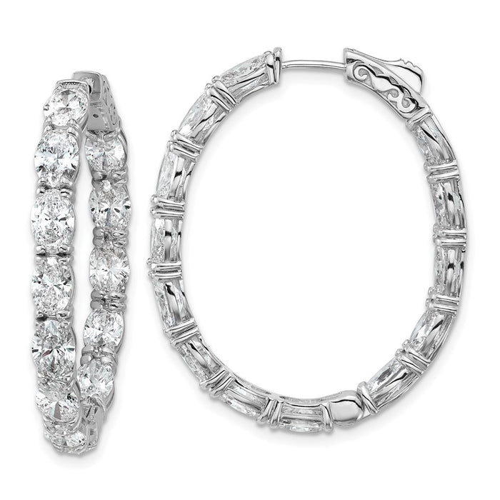 Shop Exclusive 14K Gold Inside-Out Hoop Earrings with VS/SI Diamonds, 1.5"-1