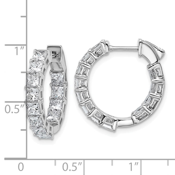 Exclusive 14K White Gold Lab-Grown Diamond Hoop Earrings - Stylish & Certified-5
