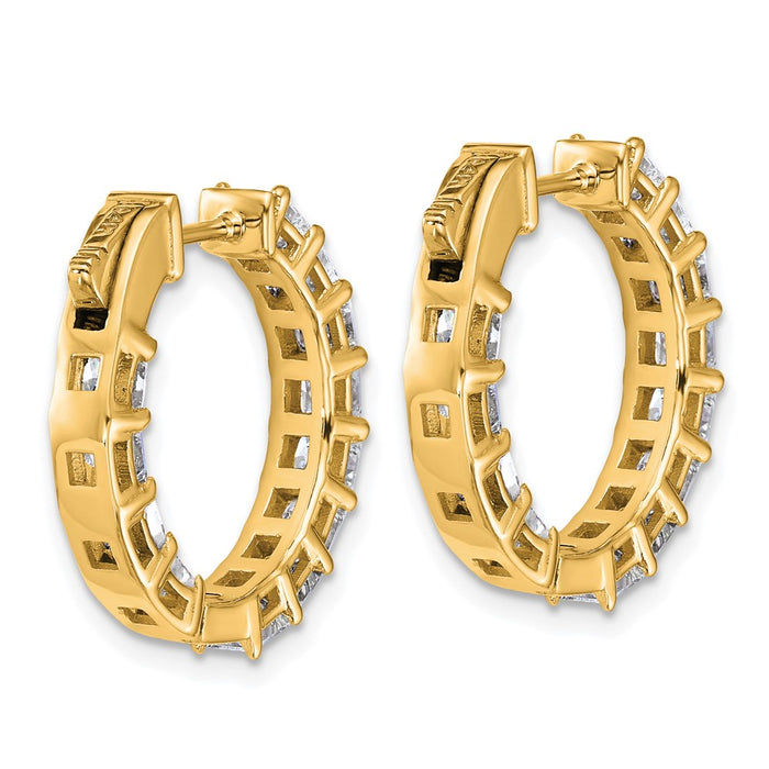 Shop Exclusive 14K Gold Diamond Hoop Earrings - 0.85mm, Stylish & Affordable-4