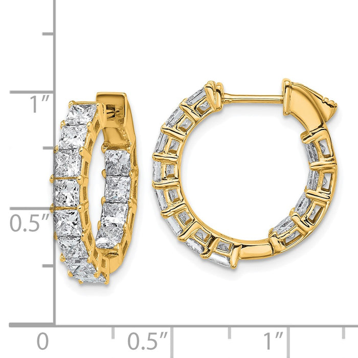 Exclusive 14K Lab-Grown Diamond Hoop Earrings - Stylish 1.5" Design, Value!-5