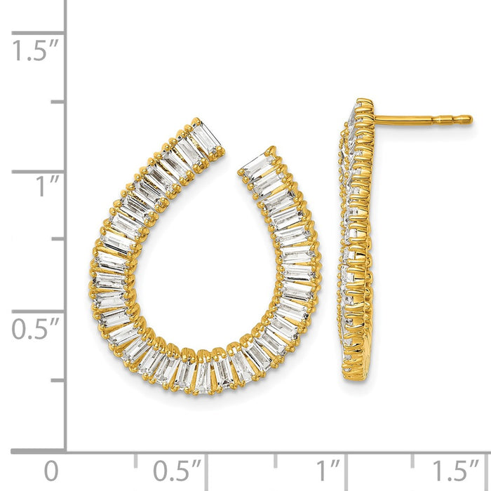 High-Quality 14K Gold 4-Carat VS DEF Fancy Lab-Grown Diamond Earrings - Luxury Value-3