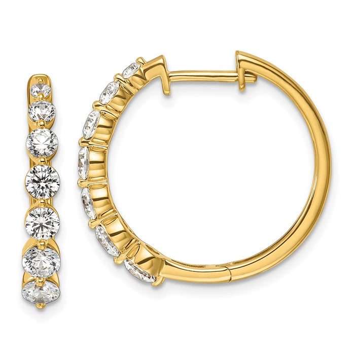 Buy Exclusive 14K Gold Hinged Hoop Earrings with 1.625 Carat VS DEF Diamond-1