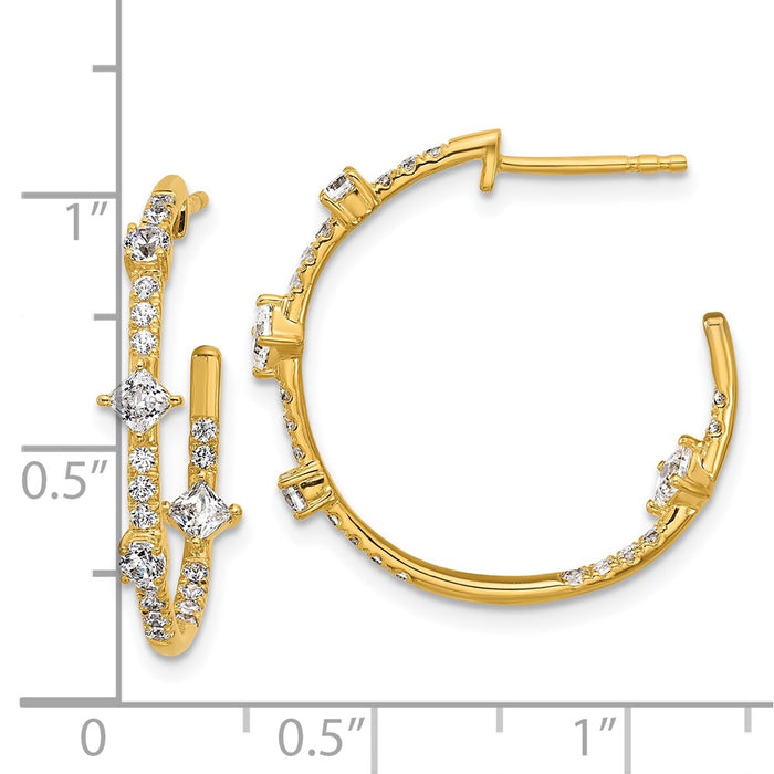 Buy Exclusive 14K Gold Hoop Earrings with 1 Carat VS DEF Lab-Grown Diamonds-5