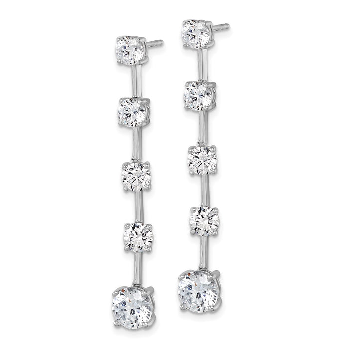 Buy Exclusive 14K White Gold 5-Carat Lab-Grown Diamond Dangle Earrings - Stylish Value!-2