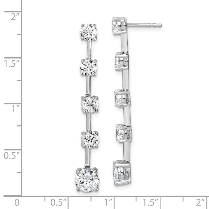 Buy Exclusive 14K White Gold 5-Carat Lab-Grown Diamond Dangle Earrings - Stylish Value!-4