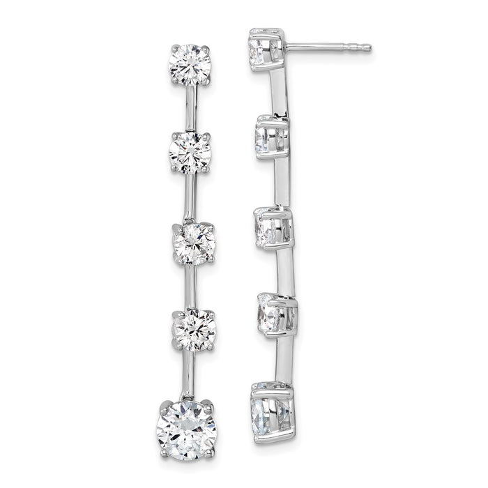 Buy Exclusive 14K White Gold 5-Carat Lab-Grown Diamond Dangle Earrings - Stylish Value!-1