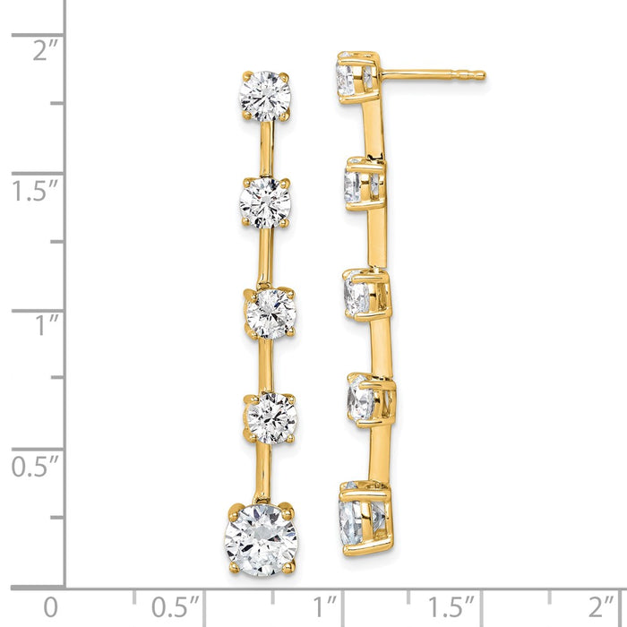 Shop Exclusive 14K Gold 5-Carat Lab-Grown Diamond Dangle Earrings - Stylish Value!-4