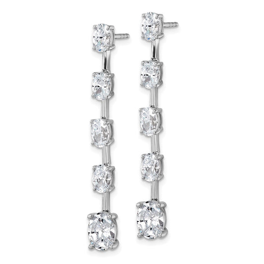 Exclusive 14K White Gold 5-Carat Lab-Grown Diamond Dangle Earrings