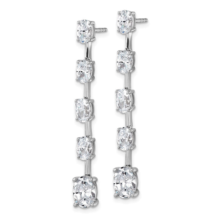 Exclusive 14K White Gold 5-Carat Lab-Grown Diamond Dangle Earrings-2