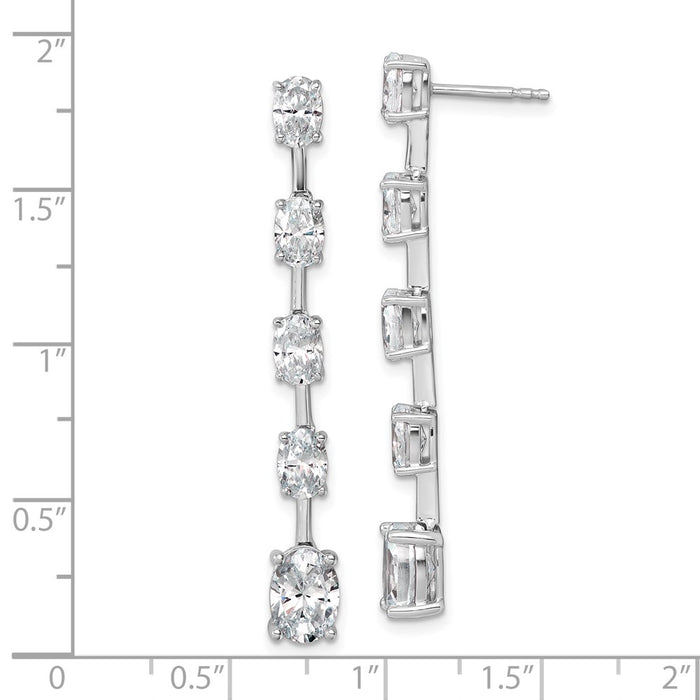 Exclusive 14K White Gold 5-Carat Lab-Grown Diamond Dangle Earrings-4