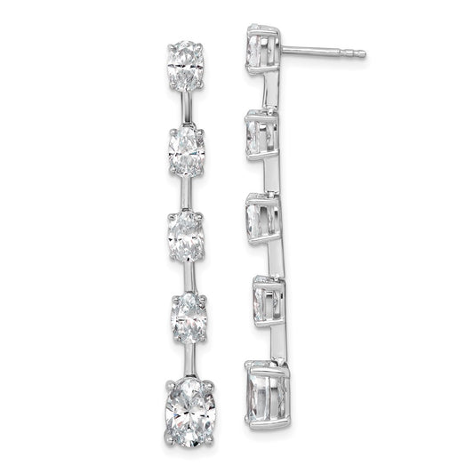 Exclusive 14K White Gold 5-Carat Lab-Grown Diamond Dangle Earrings