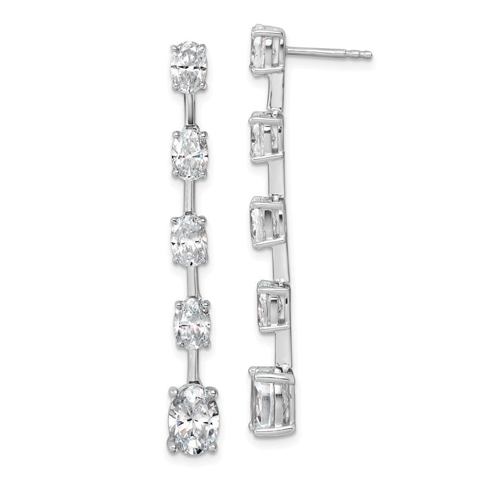 Exclusive 14K White Gold 5-Carat Lab-Grown Diamond Dangle Earrings-1