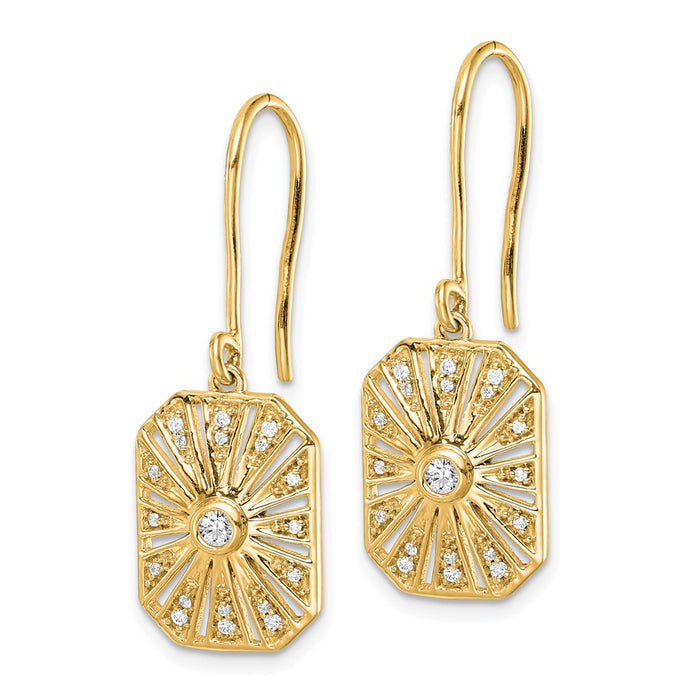 Designer 14K Gold Vintage Diamond Earrings - Stylish & Affordable Luxury Jewelry-2