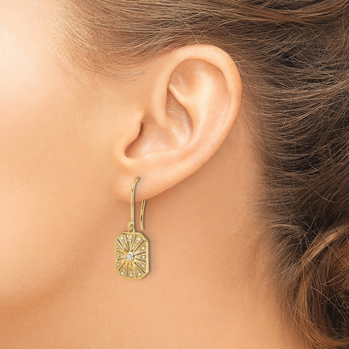 Designer 14K Gold Vintage Diamond Earrings - Stylish & Affordable Luxury Jewelry-3