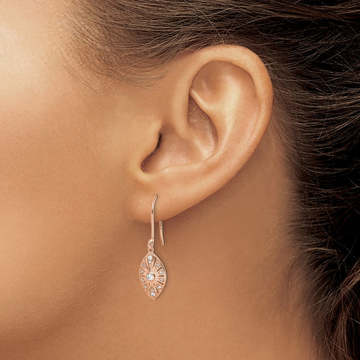 Shop Exclusive 14K White Gold Vintage Diamond Dangle Earrings - Stylish Value-3