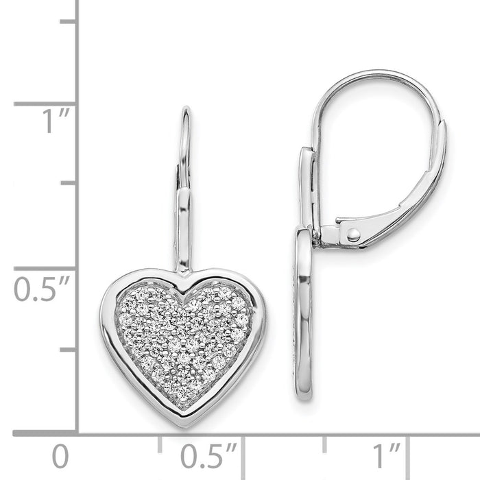 Buy 14K White Gold Heart-Shaped Diamond Earrings - Stylish & Affordable Luxury-4